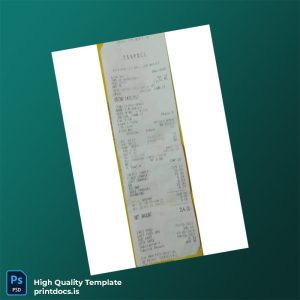 Unknown Editable Utility Bill Template in Word and PDF formats