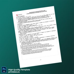 Printable Venezuela CORPOELEC Registration Certificate Template (Word & PDF) Image Preview - PrintDocs