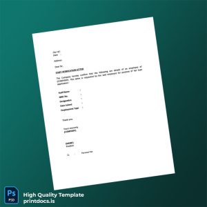 Printable Verification Letter Sample Employment Verification Letter Template (Word & PDF) Image Preview - PrintDocs