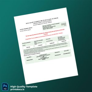 Vietnam Bank Statement Template in Word and PDF formats