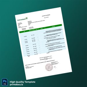 Vietnam Vietcombank Account Statement Template in Word and PDF formats