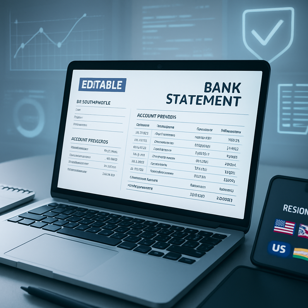 Bank Statement Templates: How They Work for Online Verification