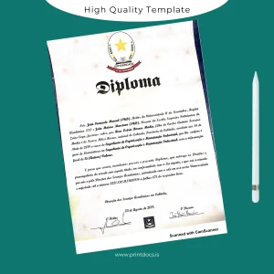 Printable Angola Universidade 11 de Novembro Bachelor's Degree in Engineering of Organization and Industrial Maintenance Image Preview - PrintDocs