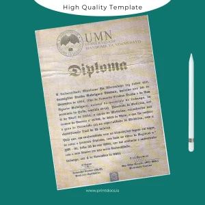 Printable Angola Universidade Mandume Ya Ndemufayo Bachelor of Medicine Template Image Preview - PrintDocs