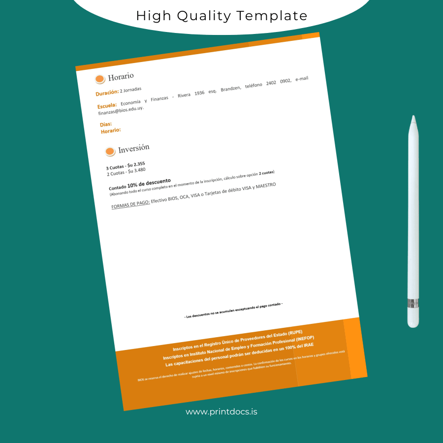 Printable Argentina BIOS School Diploma in E-Trading Template page 3 Image Preview - PrintDocs