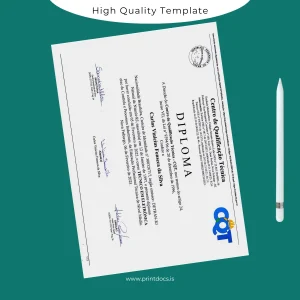 Printable Brazil Centro de Qualificação Técnica Technical Diploma in Electronics Template Image Preview - PrintDocs