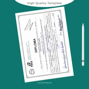 Printable Brazil Educational Institution Diploma Template Image Preview - PrintDocs