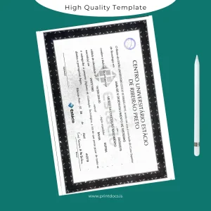 Printable Brazil Estácio de Ribeirão Preto Bachelor of Technology in Systems Analysis and Development Template Image Preview - PrintDocs