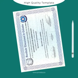 Printable Brazil Faculdade Educacional de Colombo Bachelor in Administration Template Image Preview - PrintDocs