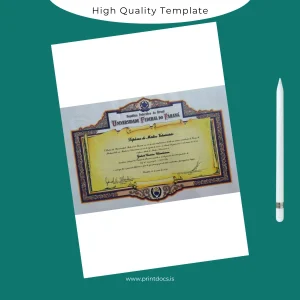 Printable Brazil Federal University of Paraná Diploma in Veterinary Medicine Template Image Preview - PrintDocs