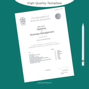 Printable UK ABE Level 5 Diploma in Business Management Image Preview - PrintDocs