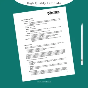 Printable UK Institute of Contemporary Music Performance Diploma in Guitar Performance Image Preview - PrintDocs