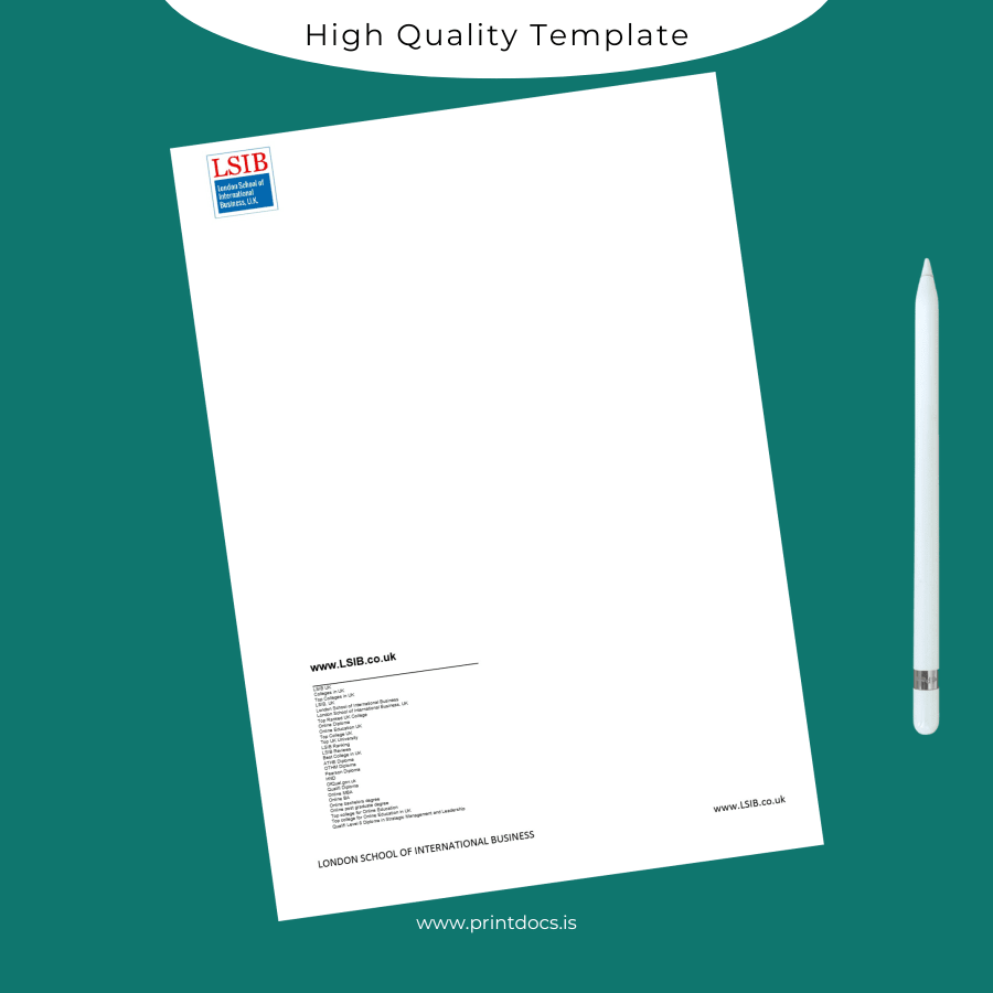 Printable UK London School of International Business Level 5 Diploma in Hospitality and Tourism Management page 4 Image Preview - PrintDocs