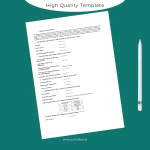 Printable UK University of Wales Diploma Supplement Template Image Preview - PrintDocs