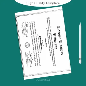 Printable USA Alderson Broaddus University Master of Science in Physician Assistant Studies Template Image Preview - PrintDocs