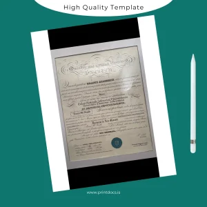 Printable USA Jefferson Medical College Doctor of Medicine Template Image Preview - PrintDocs