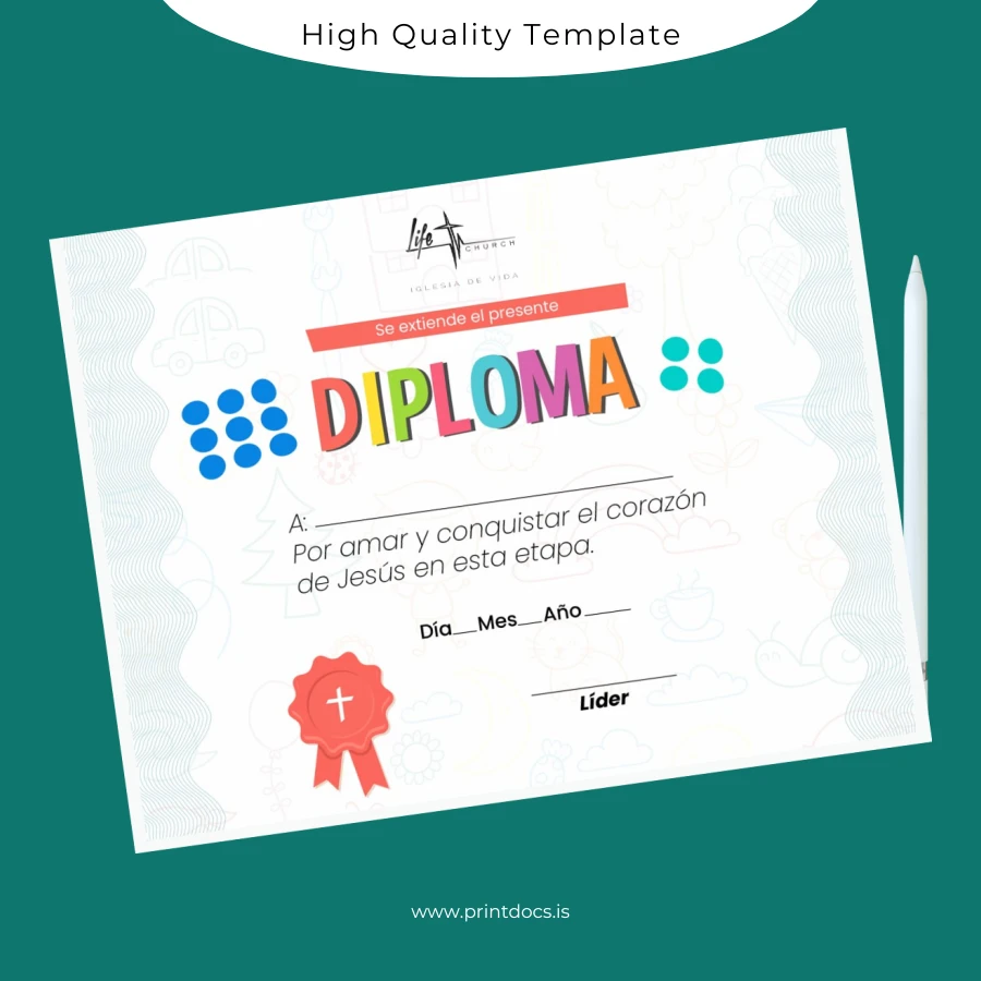 Printable USA Life Church Diploma Template page 2 Image Preview - PrintDocs