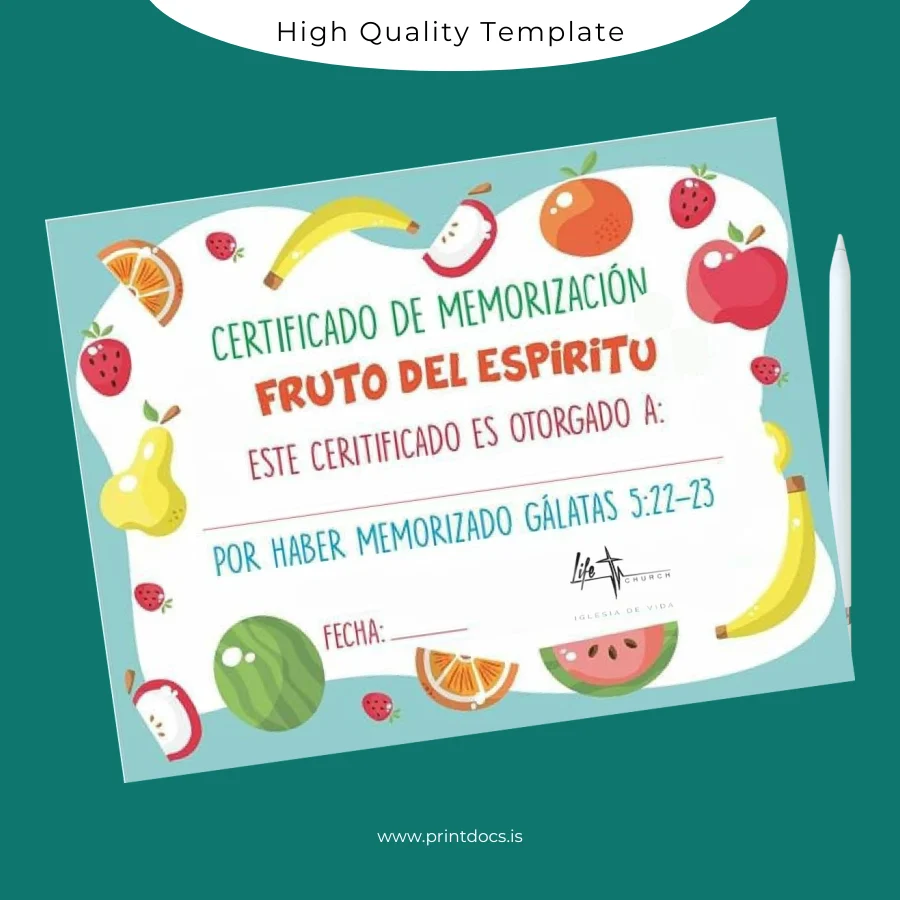 Printable USA Life Church Diploma Template Image Preview - PrintDocs