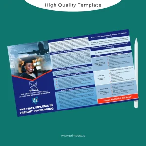 Printable Zimbabwe Shipping and Forwarding Agents' Association FIATA Diploma in International Freight Forwarding Template Image Preview - PrintDocs